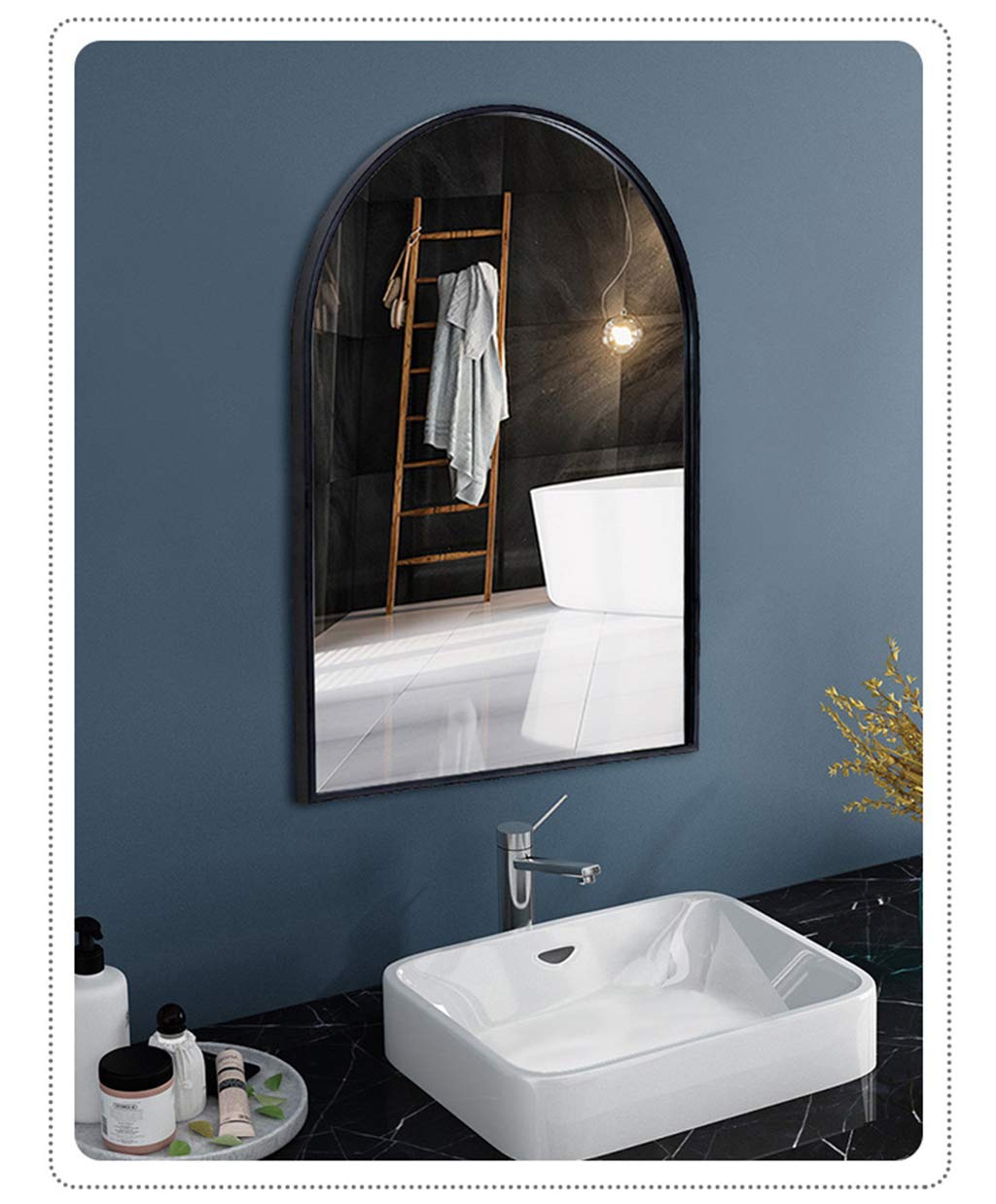 Farmhouse Bathroom Mirror - Modern Vanity Mirror for Entryway, Washroom & Living Room Decor | Perfect for Home, Apartment & Hotel Decorating