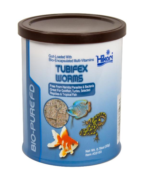 Premium Hikari Freeze Dried Tubifex Worms - High Protein Fish Food for Tropical Fish, Betta, Goldfish & Aquatic Pets - Ideal for Daily Feeding & Nutrition Boosting