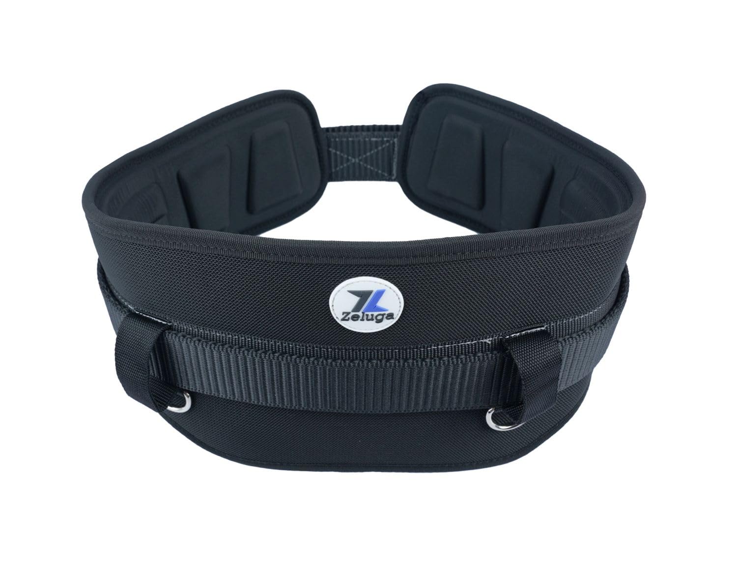 Heavy Duty Polyester Work Belt for Men - Black Industrial Waist Tool Belt with D-Rings - Perfect for Construction, Carpentry, Plumbing & DIY Projects