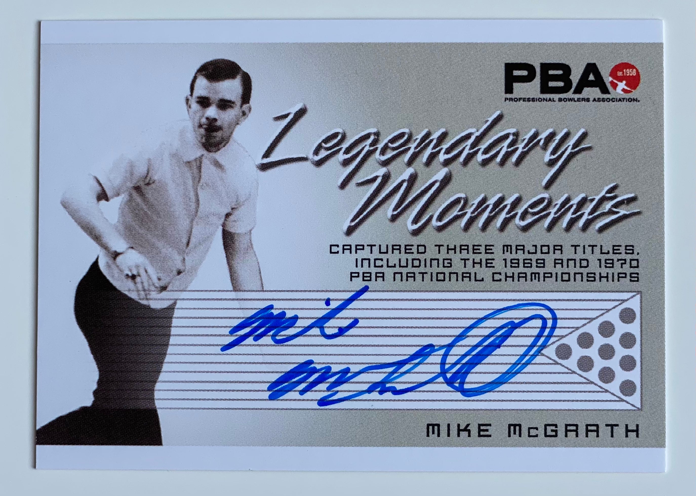 Mike McGrath 2008 Rittenhouse PBA Legendary Moments Autographed Bowling Card - Rare Collectible for Sports Memorabilia Fans & Bowling Enthusiasts