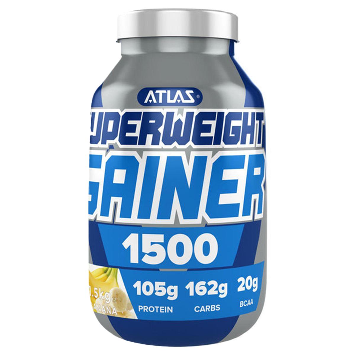 Atlas Superweight Gainer 1500 - High Calorie Weight Gain Protein Powder for Muscle Building & Mass Gain - Perfect for Bodybuilders, Athletes & Fitness Enthusiasts