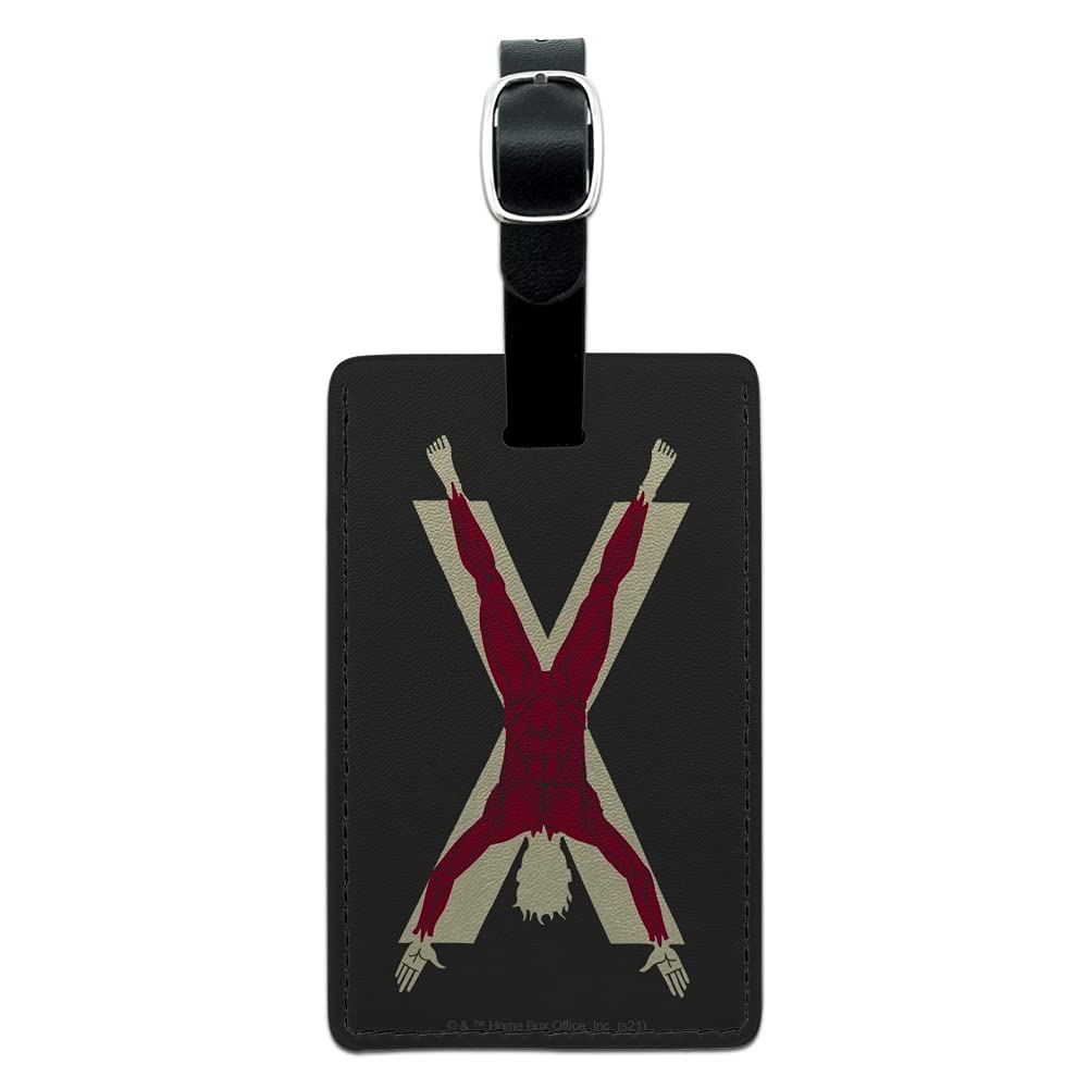 Game of Thrones Bolton Sigil Leather Luggage Tag - Rectangular Carry-On ID Tag for Suitcases, Backpacks & Travel Bags | Official GOT Merchandise for Fans & Collectors