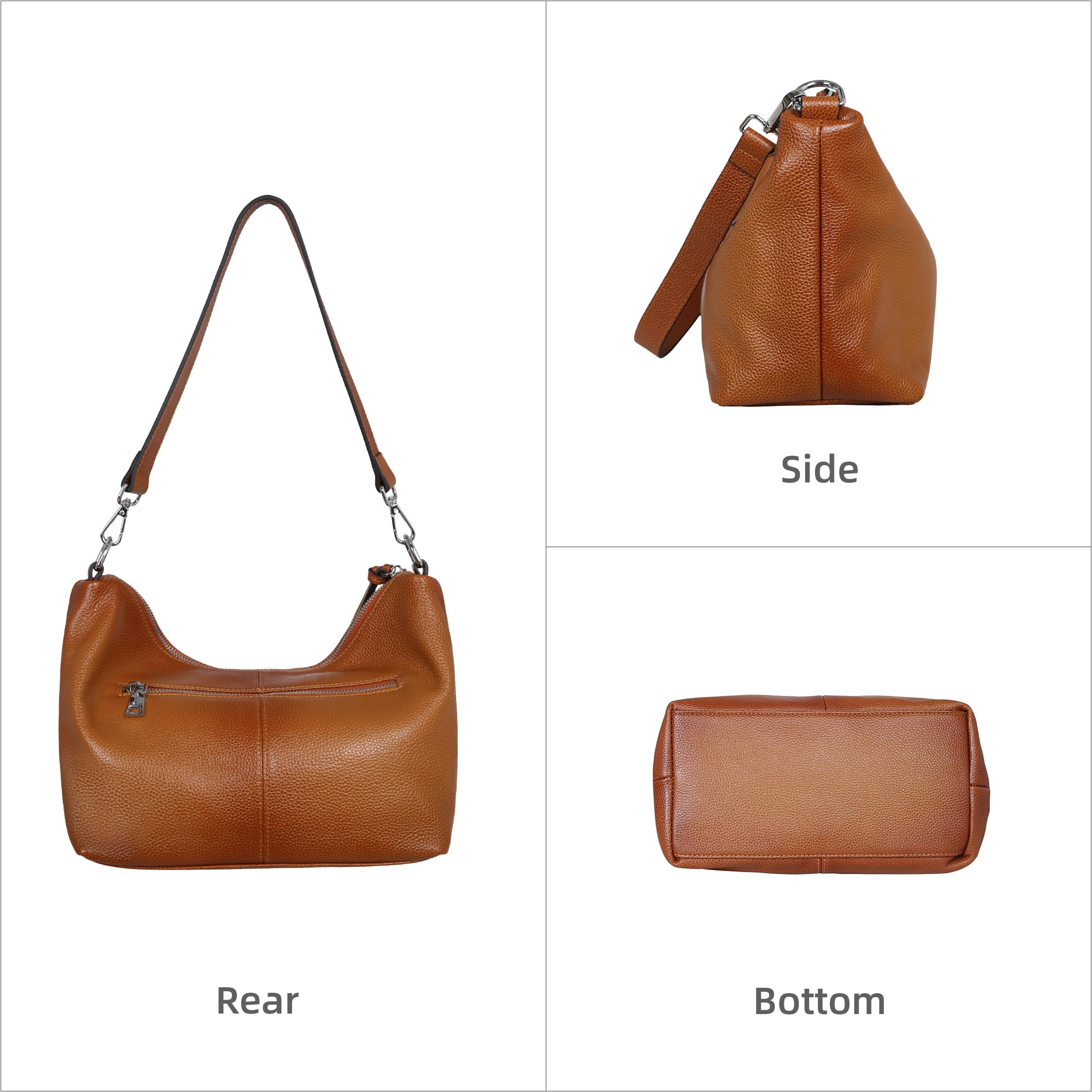 Iswee Genuine Leather Handbags for Women - Stylish Crossbody Purse, Designer Shoulder Bag & Small Tote - Perfect for Everyday Use, Work, Travel & Shopping