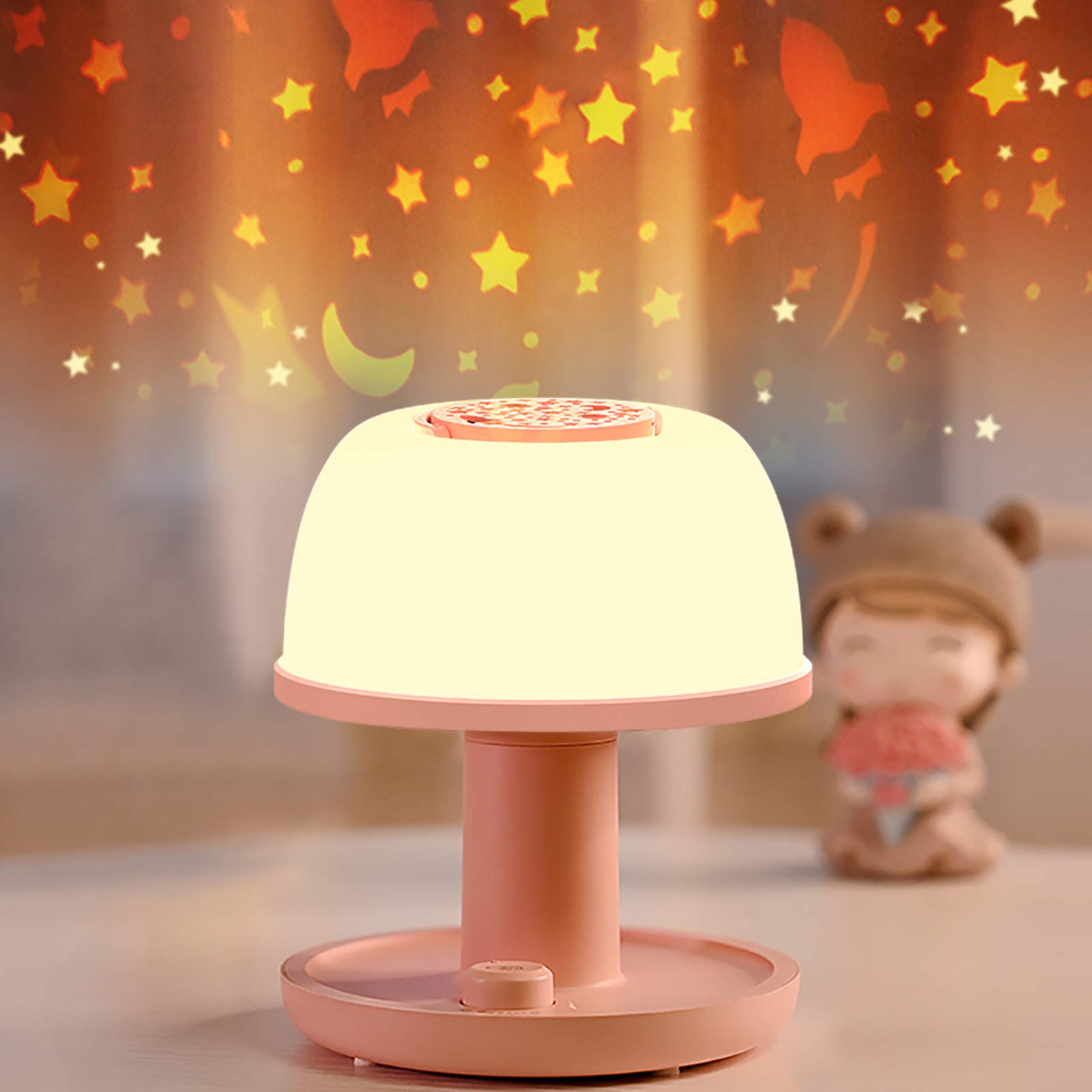 LICKLIP Dimmable LED Night Light for Kids - Star Projector, Color Changing & Timer, Rechargeable Bedside Lamp - Perfect for Toddler Bedrooms, Nursery Decor & Sleep Aid Gifts