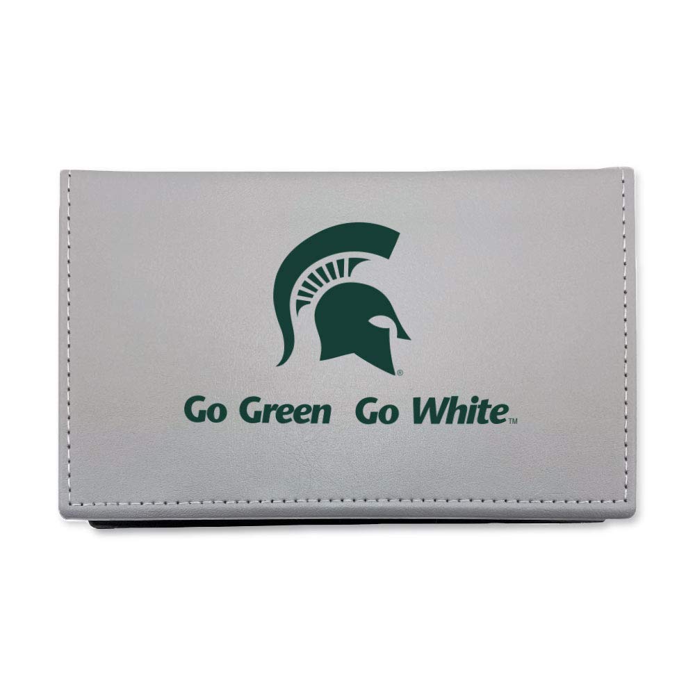 Michigan State Sticky Note Desk Set with Rotating Message Pen (2241) - Perfect Office Supplies for College Students & Spartan Fans - Great for Dorm Rooms, Work Desks & Gift Giving