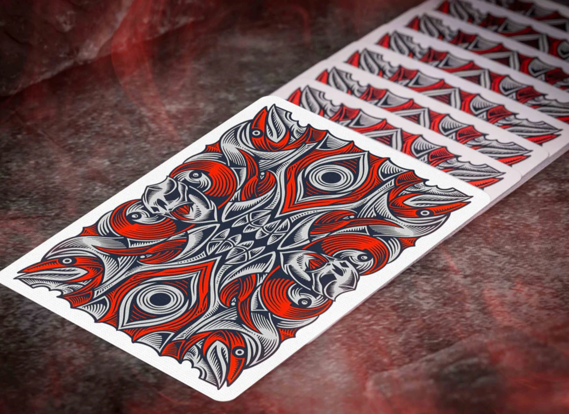 Demon V2 Vengeance Edition Premium Playing Cards - Professional Poker & Magic Trick Deck for Cardistry, Casino Games & Collectors