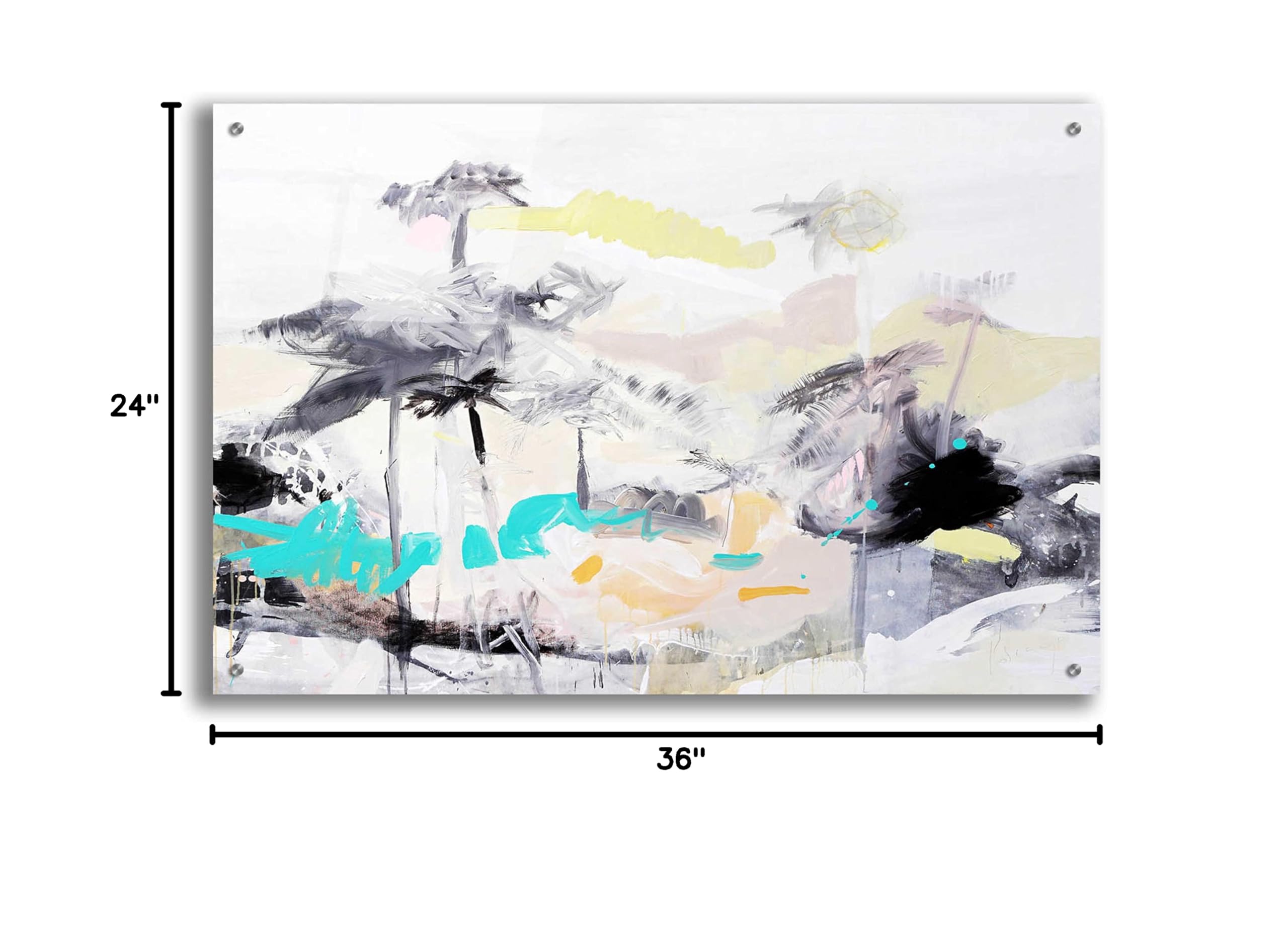 Epic Art 'Paraiso' by Alba Escayo - Vibrant Acrylic Glass Wall Painting 36