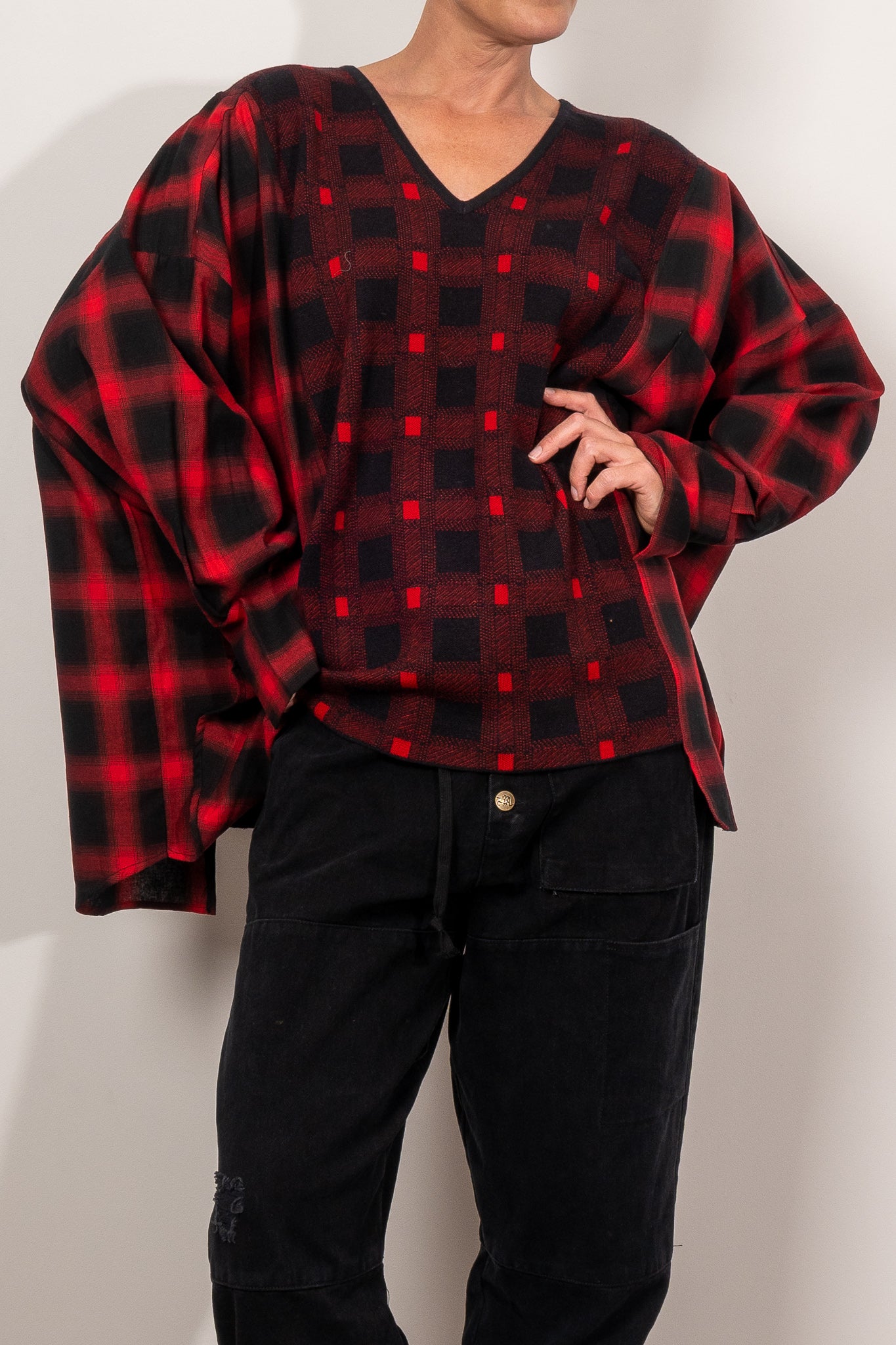 M.A. Dainty Checkers Women's Tops - Stylish Checkered Blouse for Casual Wear & Office Outfits | Perfect for Everyday Fashion and Work Attire