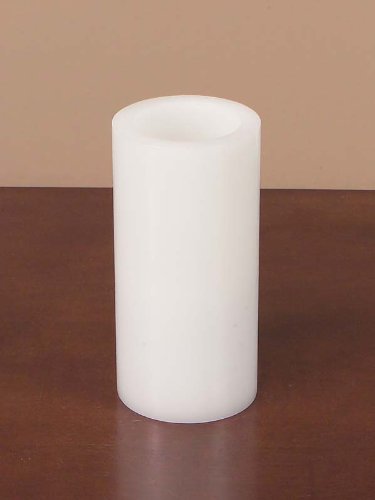 CC Home Furnishings Set of 6 White Battery Operated Flameless LED Pillar Candles 6