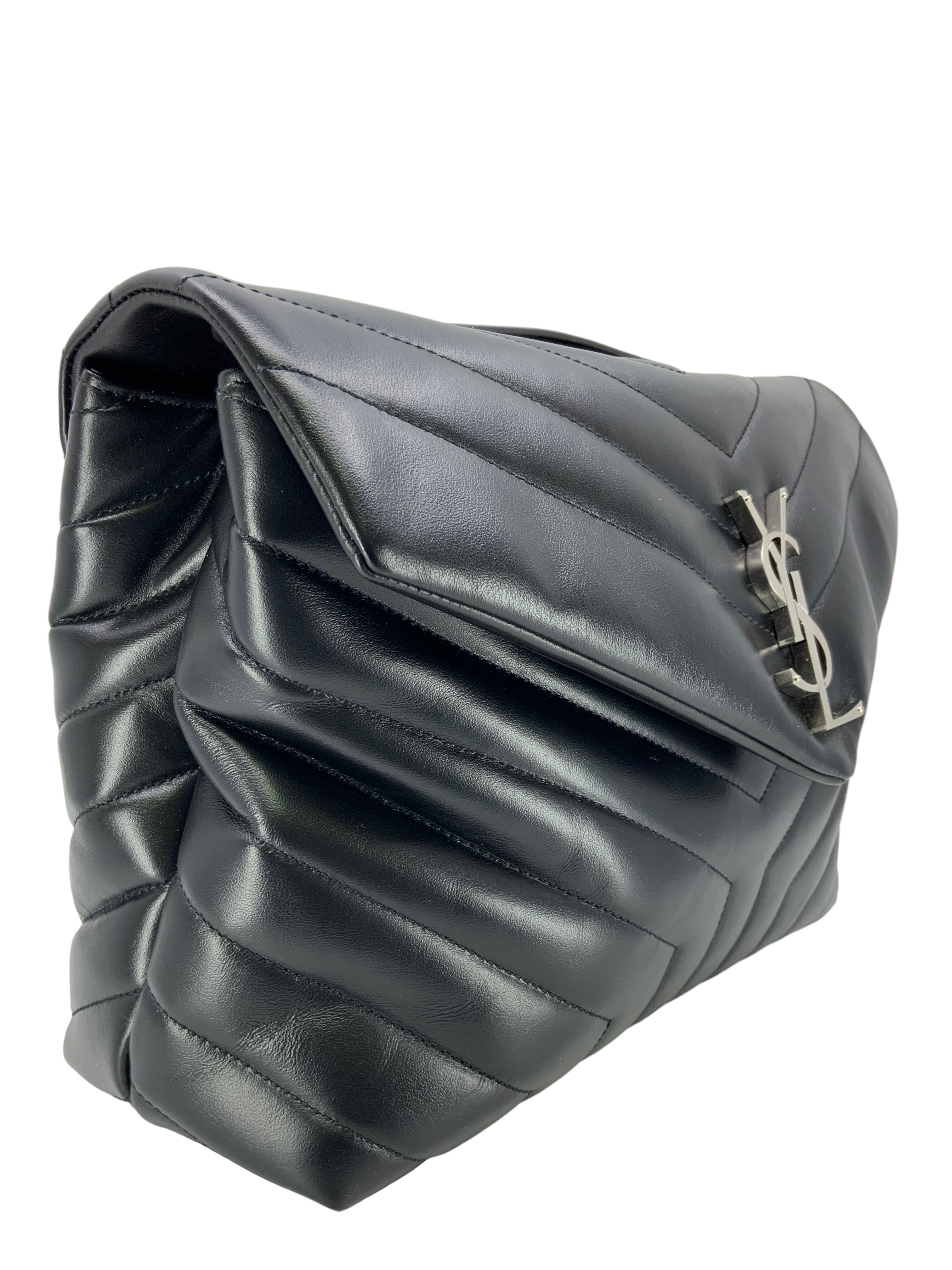 SAINT LAURENT Loulou Medium Shoulder Bag - Genuine Calfskin Leather, Gold-Tone Hardware - Perfect for Work, Evening & Special Occasions