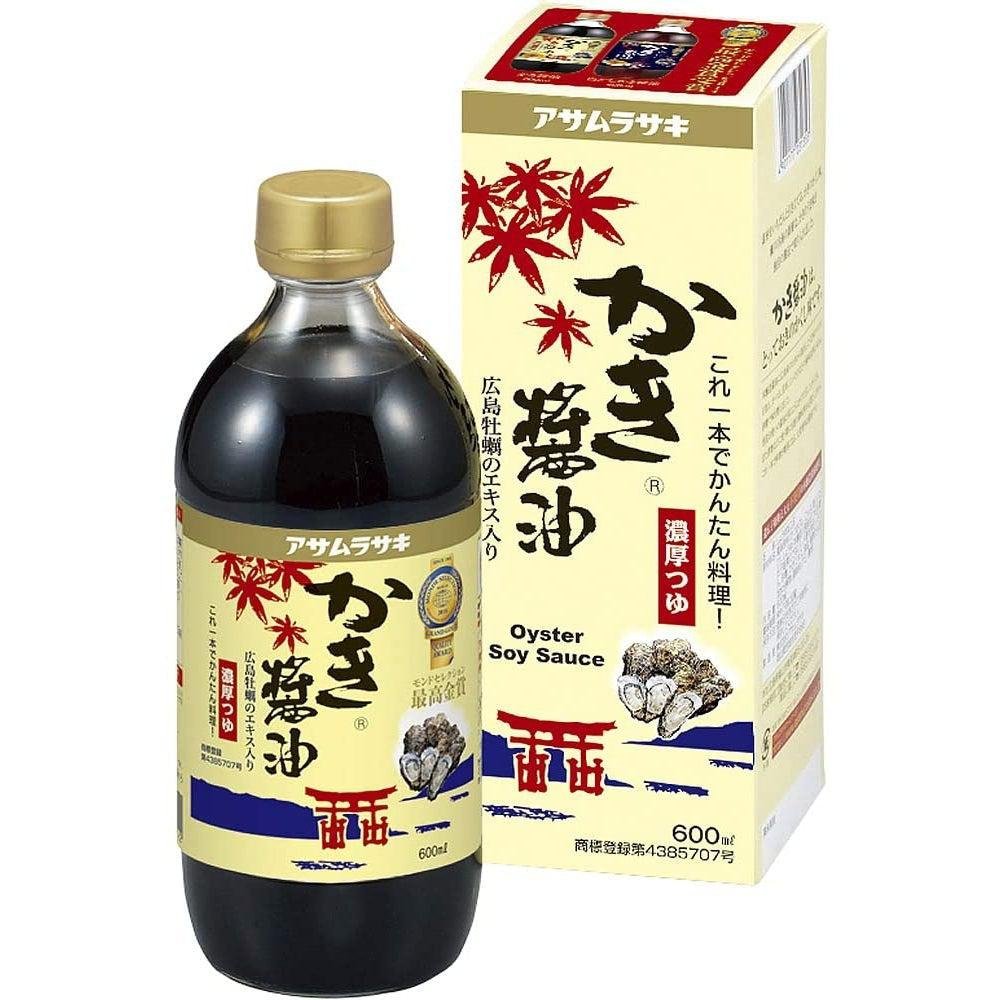 Premium Asamurasaki Kaki Shoyu Natural Oyster Soy Sauce 600ml - Authentic Japanese Flavor for Sushi, Seafood & Asian Cooking