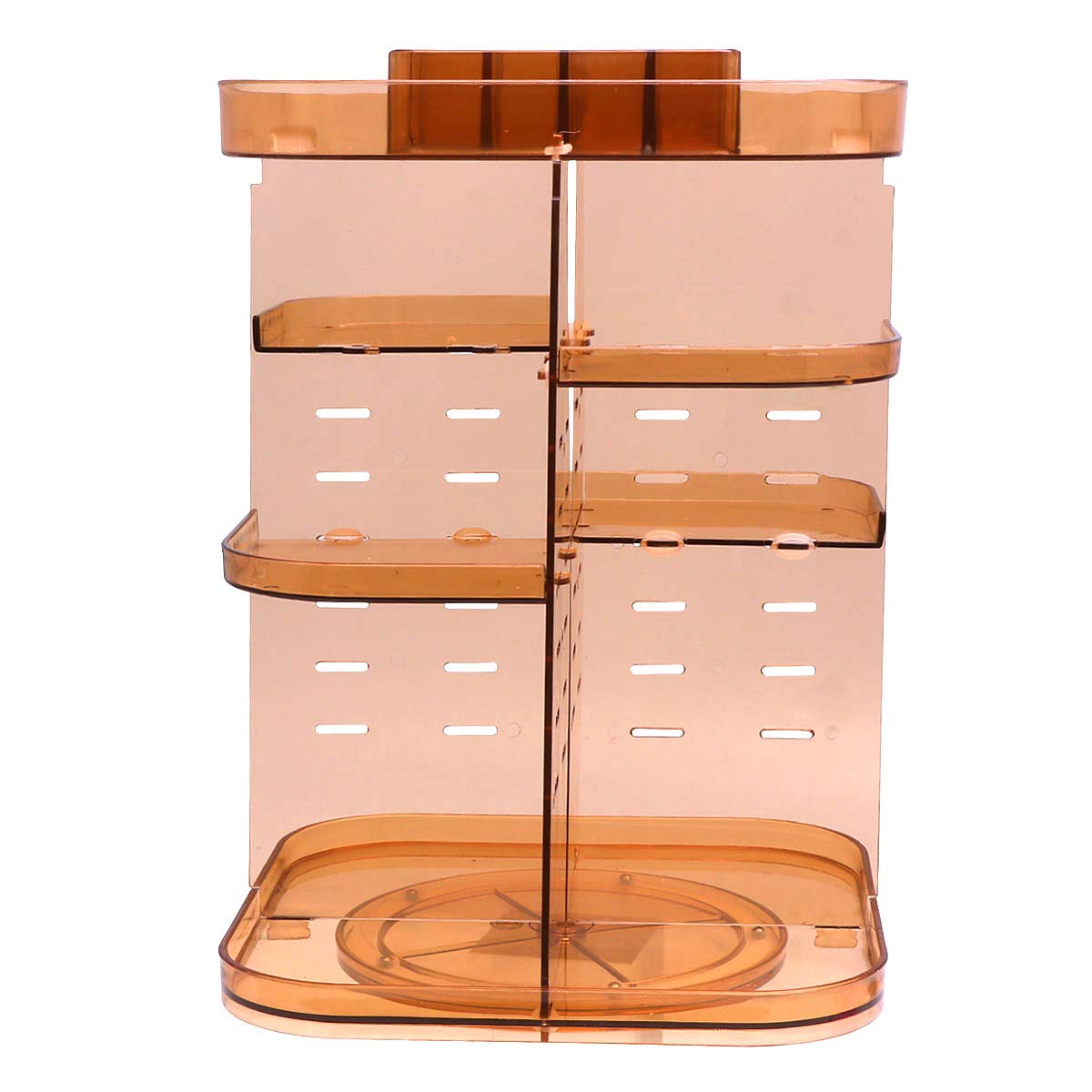 Rotating Makeup Organizer with Skincare Storage - 360° Spinning Cosmetic Holder for Vanity, Bathroom & Travel - TOPBATHY Desktop Makeup Storage Rack for Cosmetics, Brushes & Beauty Products