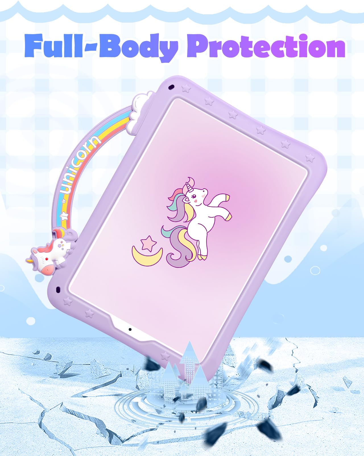 Cute Cartoon Purple iPad Air 5th/4th Gen 10.9