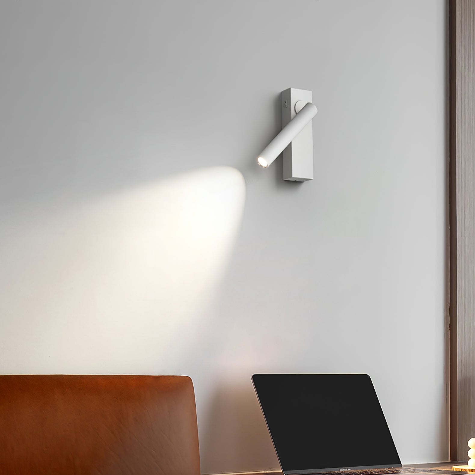 Chors Modern Recessed Wall Lamp - Dimmable LED Wall Sconce for Bedroom, Living Room & Hallway Lighting - Energy Saving Indoor Wall Light Fixture with Adjustable Brightness