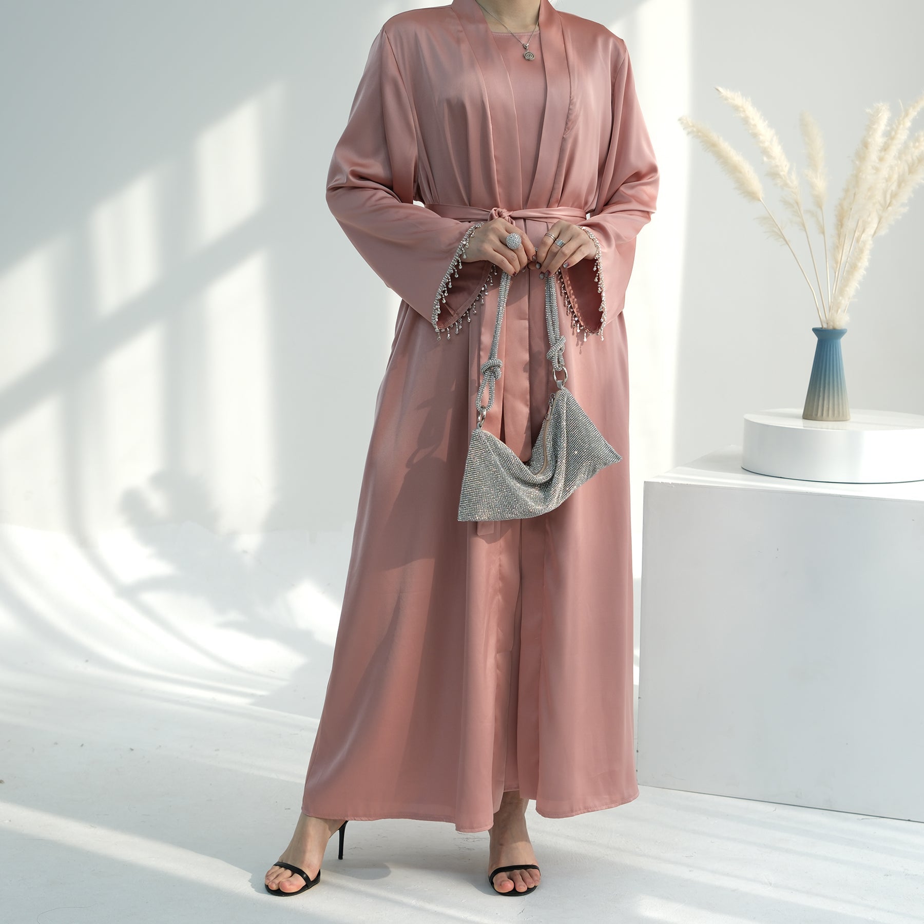 Lola 3-Piece Set - Pink Blush Women's Lounge Wear | Soft Comfortable Outfit for Home, Yoga & Relaxation
