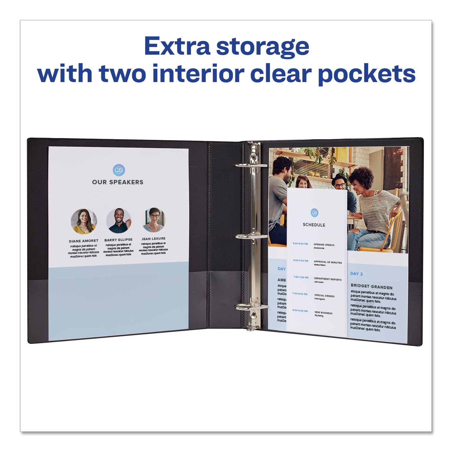 Avery® Durable 3-Ring Binder with DuraHinge™, 1.5