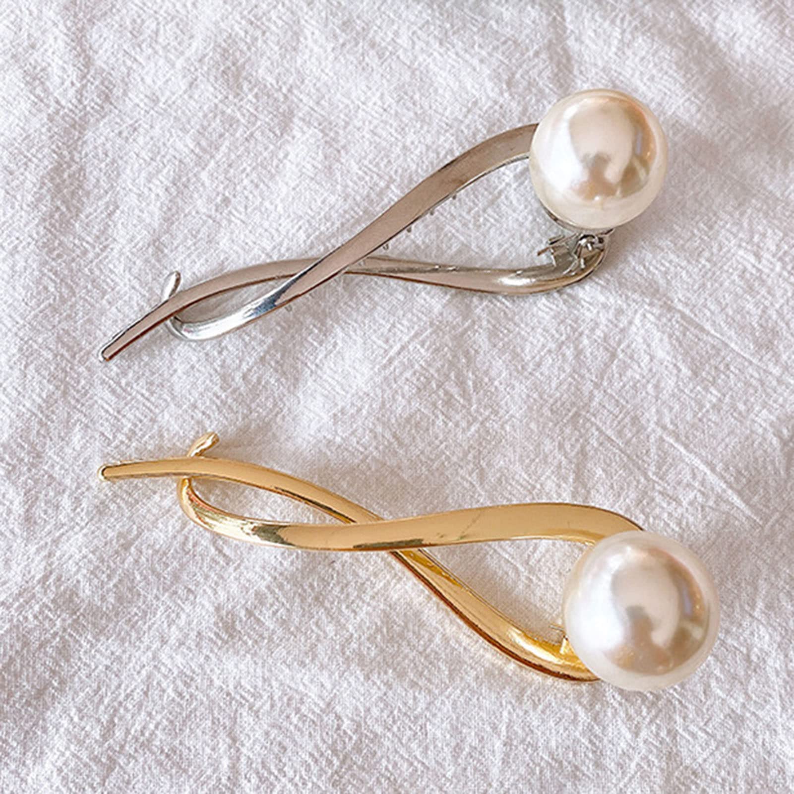 Pearl Hair Clip for Women - Japanese Korean Style Hair Accessories for Parties & Weddings