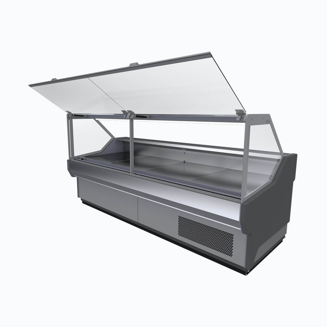 Bromic DDSG NR Square Glass Deli Display Case - Commercial Refrigerated Food Showcase for Delis, Bakeries & Cafes - Perfect for Displaying Sandwiches, Pastries & Fresh Foods