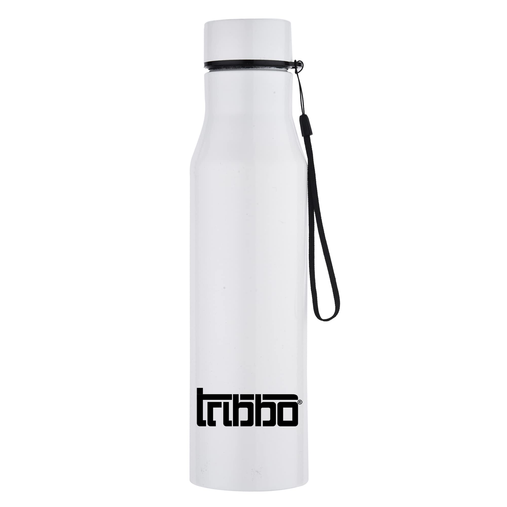 TRIBBO 1L Stainless Steel Water Bottle - Leak Proof, BPA Free, Insulated Thermos for Kids, Adults - Perfect for School, Gym, Office & Outdoor Activities (1000ml, White, Sipper Cap)