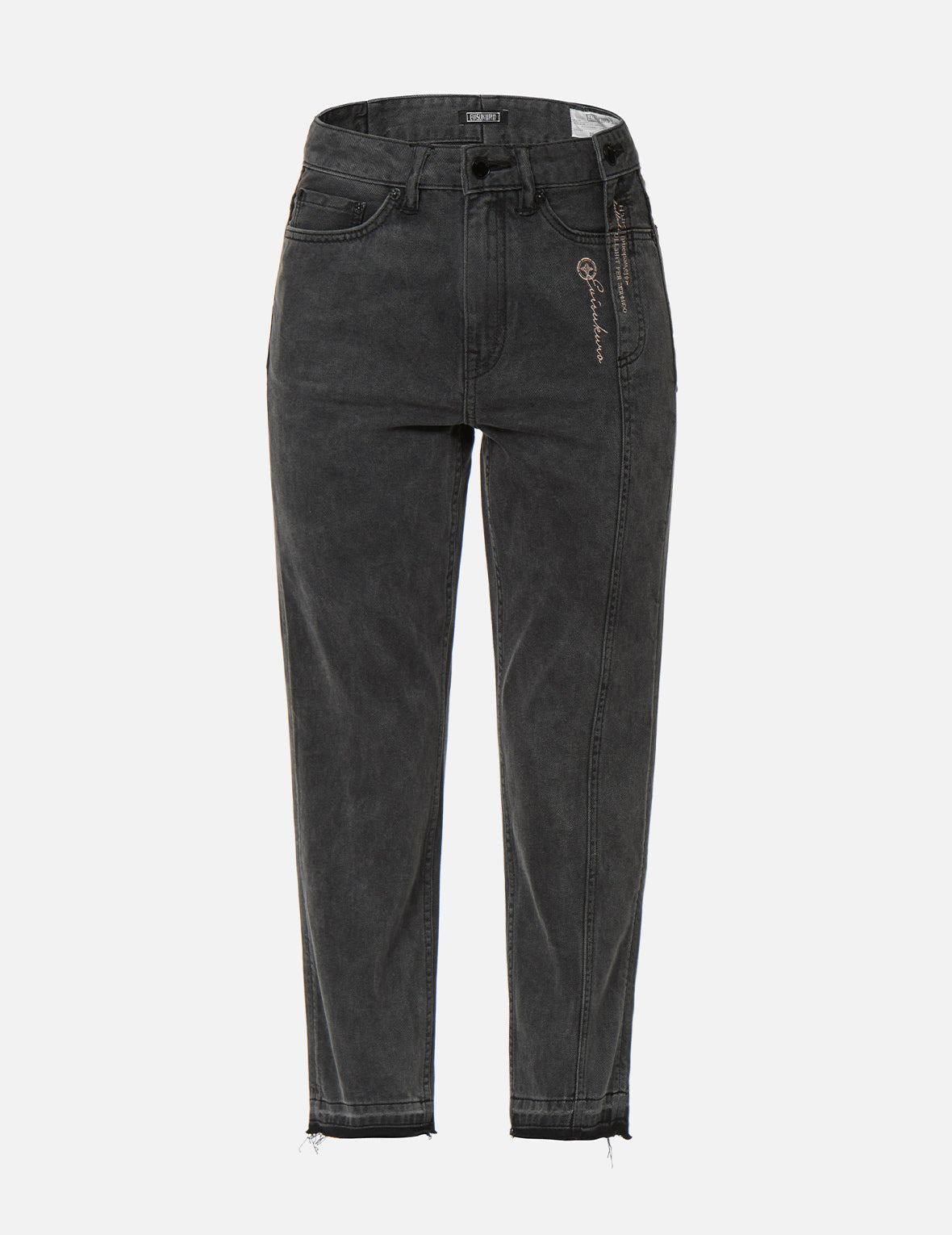 Distressed Embroidered Relaxed Fit Jeans for Women - Vintage Style High Waist Denim Pants for Casual Wear & Everyday Outfits