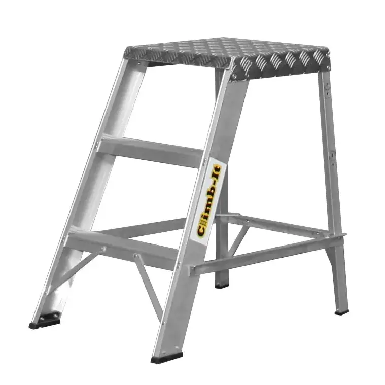 Climb It Aluminum Library Steps - Lightweight & Durable Bookcase Ladder for Home, Office & School Use