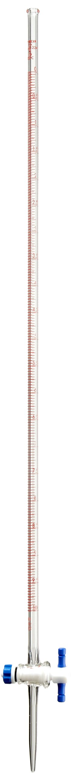 Corning Pyrex 2130-10 Borosilicate Glass 10mL Class A Precision Bore Burette with Glass Standard Taper Stopcock - Laboratory Chemistry Equipment for Accurate Liquid Measurement in Titration Experiments