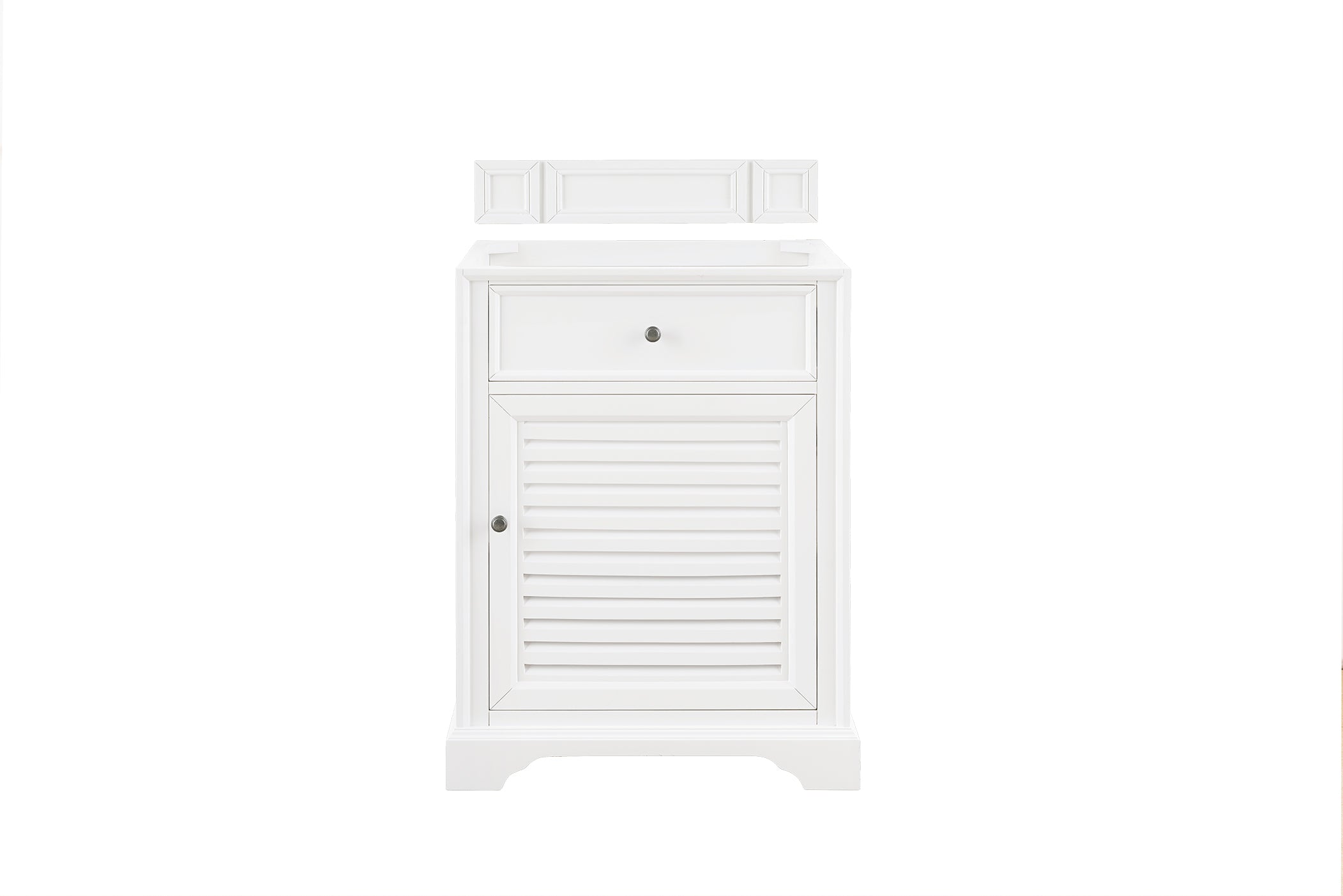 Savannah 26 Inch Single Vanity Cabinet in Bright White - Modern Bathroom Storage with Soft Close Doors & Drawers - Perfect for Small Spaces, Apartments, and Powder Rooms