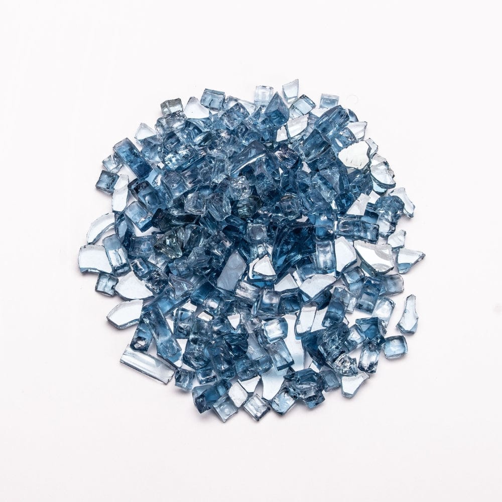 HPC Fire Glass for Gas Fire Pits - Premium Reflective Fireplace Rocks for Outdoor & Indoor Use - Perfect for Patio, Backyard, and Living Room Decor