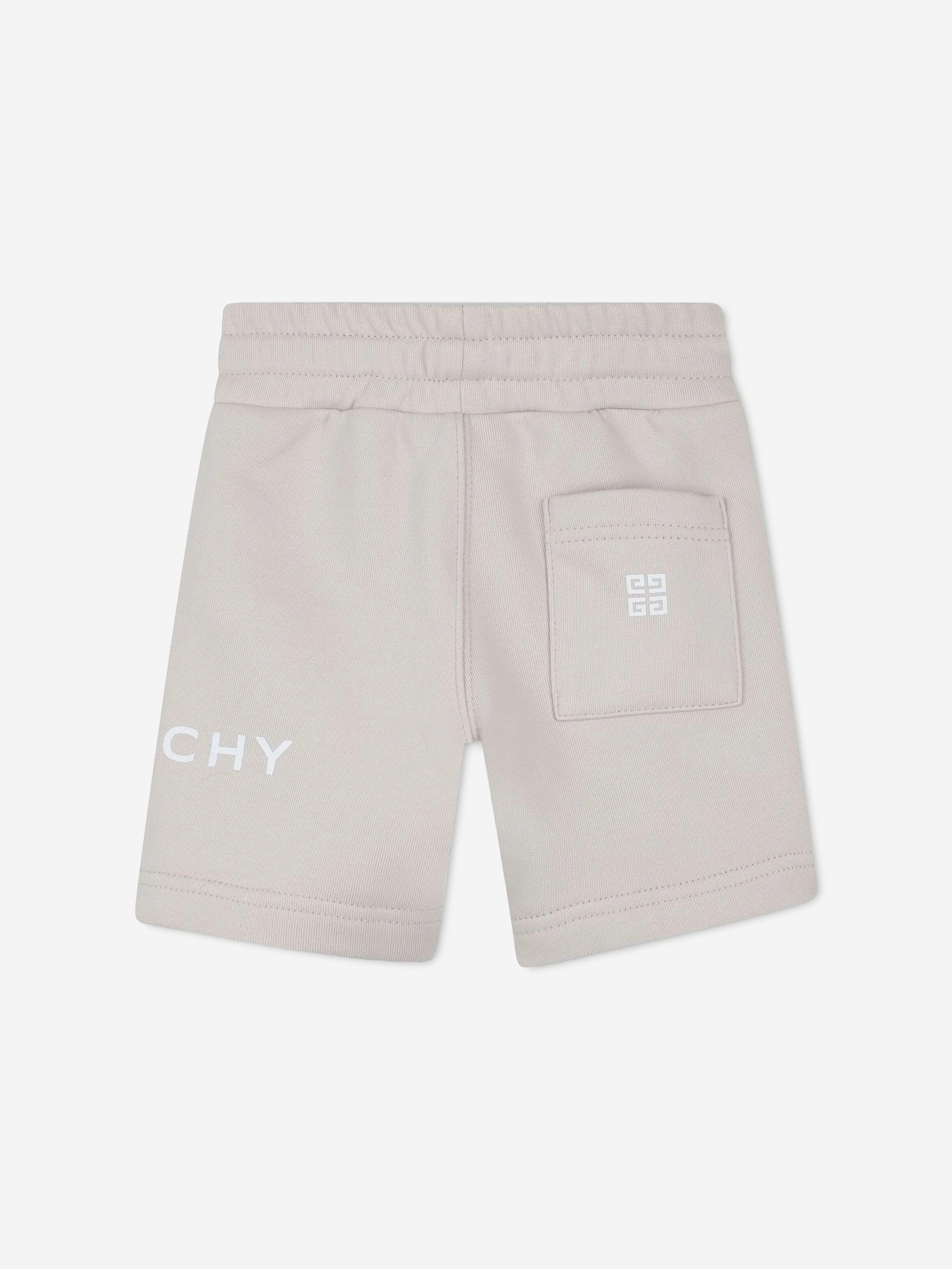Baby Boys' Beige Logo Print Shorts - Comfortable & Stylish Casual Wear for Playtime & Summer Outfits