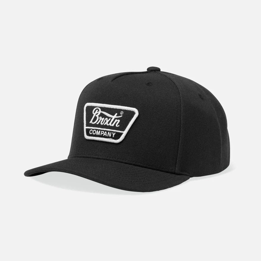 BRIXTON Linwood C Netplus MP Snapback Hat - Black & White Adjustable Baseball Cap for Men & Women | Perfect for Casual Wear, Sports, and Outdoor Activities