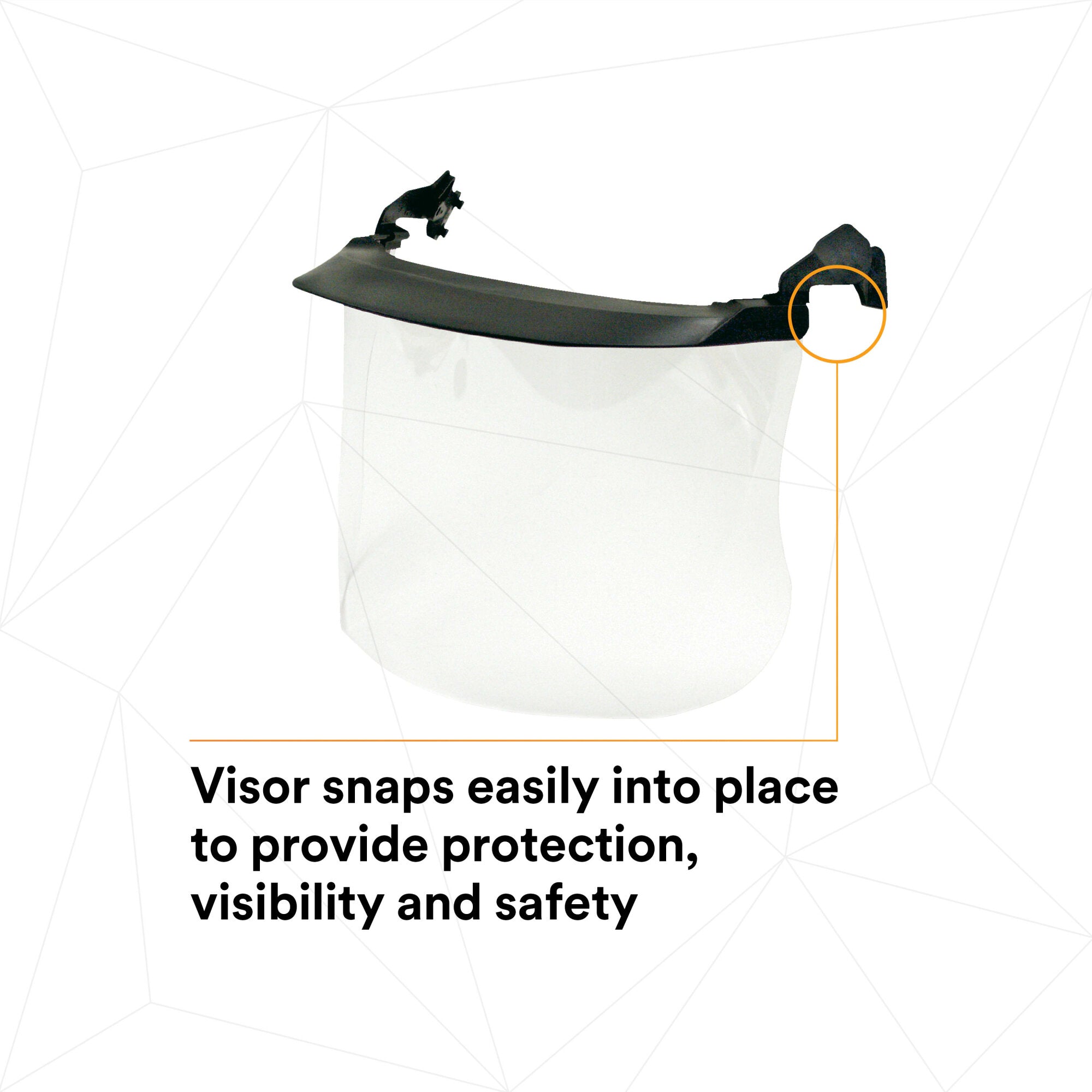 3M Clear Polycarbonate MultiVisor System V4F 10P - Safety Face Shield for Construction, Medical & Industrial Use - Protective Visor for Welding, Grinding & Chemical Handling