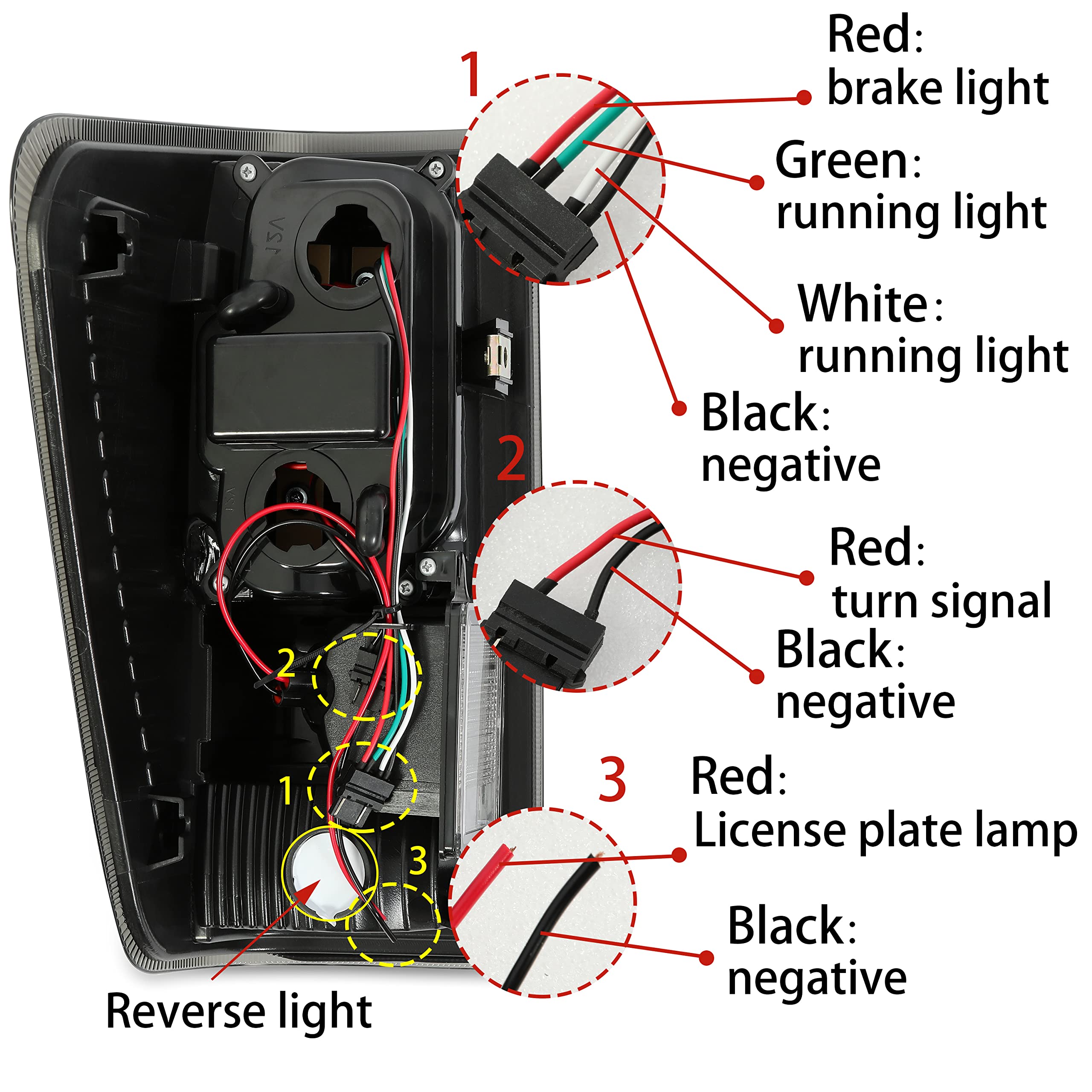 Kojem Smoked LED Tail Lights for 2004-2015 Nissan Titan - Black Housing LED Tube Bar Taillights with Brake & Turn Signals | Durable Replacement Assembly for Off-Road & Night Driving
