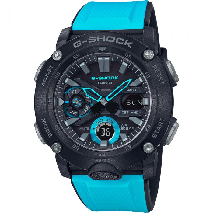 Casio G-Shock GA2000-1A2 Digital Sport Watch for Men - Durable, Water-Resistant & Shockproof - Perfect for Outdoor Adventures, Workouts & Daily Wear