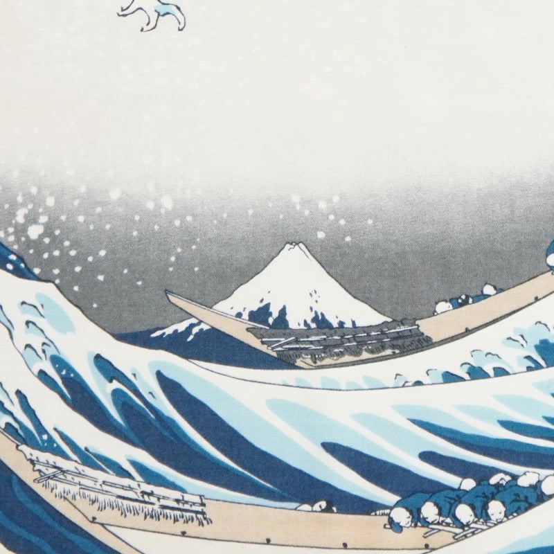 Authentic Kyo Yuzen Dyed Tenugui Towel - The Great Wave off Kanagawa Japanese Hand Towel | Handmade in Kyoto, Japan | Perfect for Home Decor, Gift & Traditional Japanese Culture Lovers