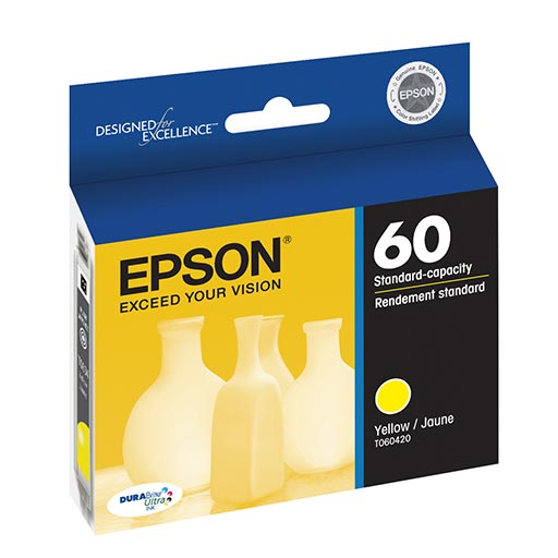 Epson T060420 Yellow Durabrite Ink Cartridge - High-Quality Replacement for EcoTank Printers - Perfect for Home, Office & School Printing Projects