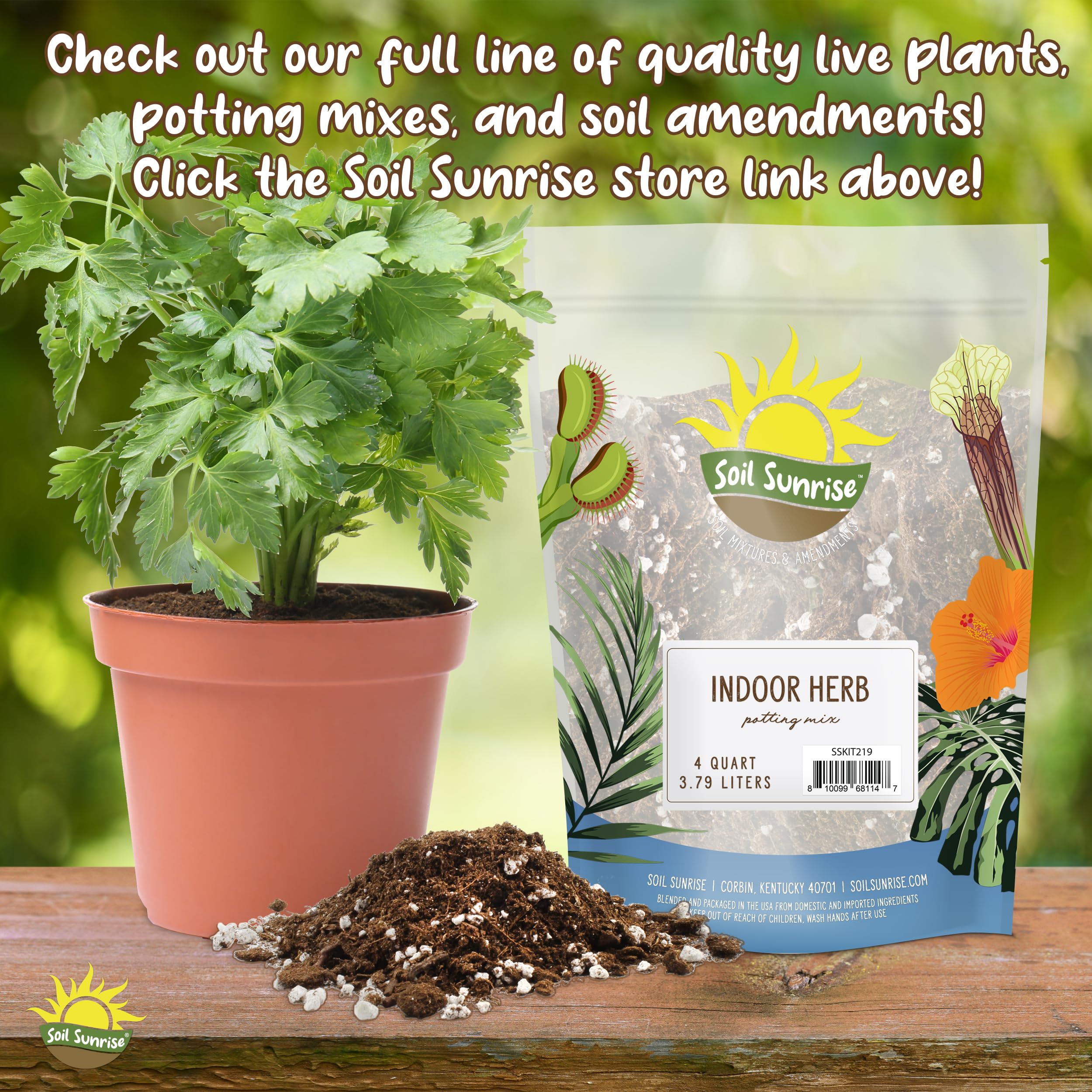 Premium Tropical House Plant Potting Soil Mix - 8 Quarts Nutrient-Rich Blend for Indoor & Outdoor Plants | Perfect for Pothos, Monstera, Ferns & Container Gardening