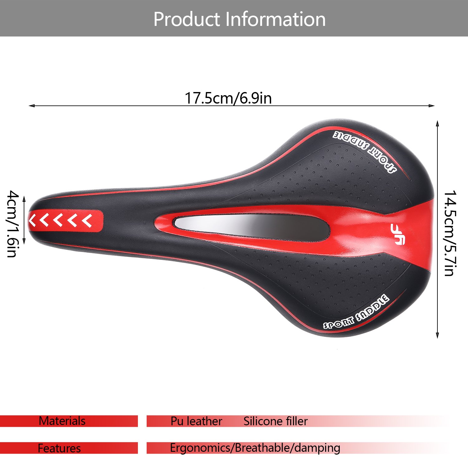 **Comfortable Mountain Bike Saddle with Breathable Design & Central Relief Zone – Ergonomic Bicycle Seat for Road & MTB – Perfect for Long Rides & Commuting**