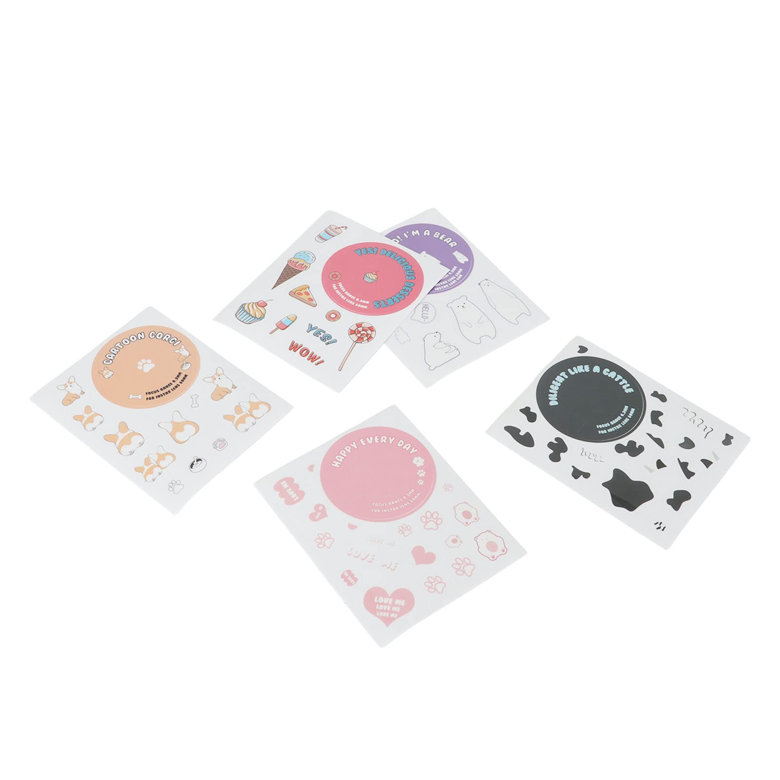 Colorful Cartoon Camera Stickers - Cute PVC Decorative Stickers for Camera Bags (Dessert Animal Series) | Waterproof & Durable for Laptops, Journals, Scrapbooking & DIY Crafts