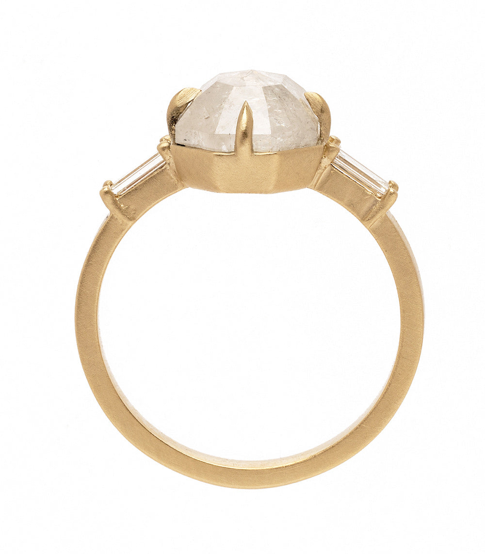 2 Carat Octagon Cut Diamond Ring for Women - Elegant Salt & Pepper Engagement & Wedding Band - Perfect for Everyday Wear & Special Occasions