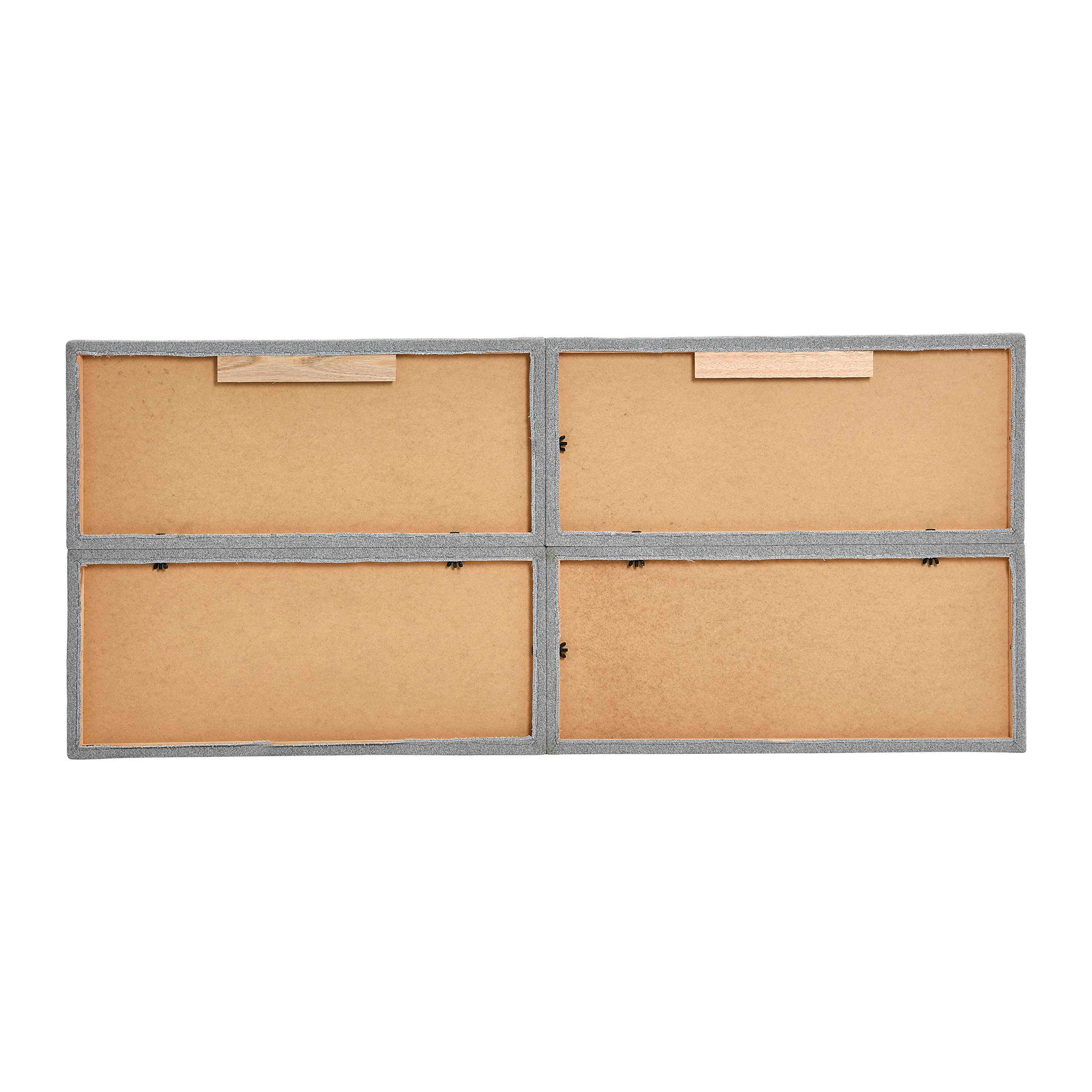 Main + Mesa NoSom Sound Reducing Four Panel King-Sized Headboard with Upholstered Vegan Wool - Noise Dampening Bedroom Decor for Peaceful Sleep & Home Theater Experience