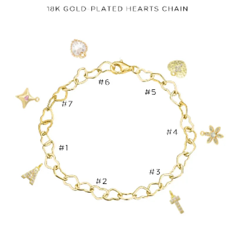 Elegant Charm Bracelet with Assorted Charms - Perfect for Gifts, Parties & Everyday Wear | $42.00
