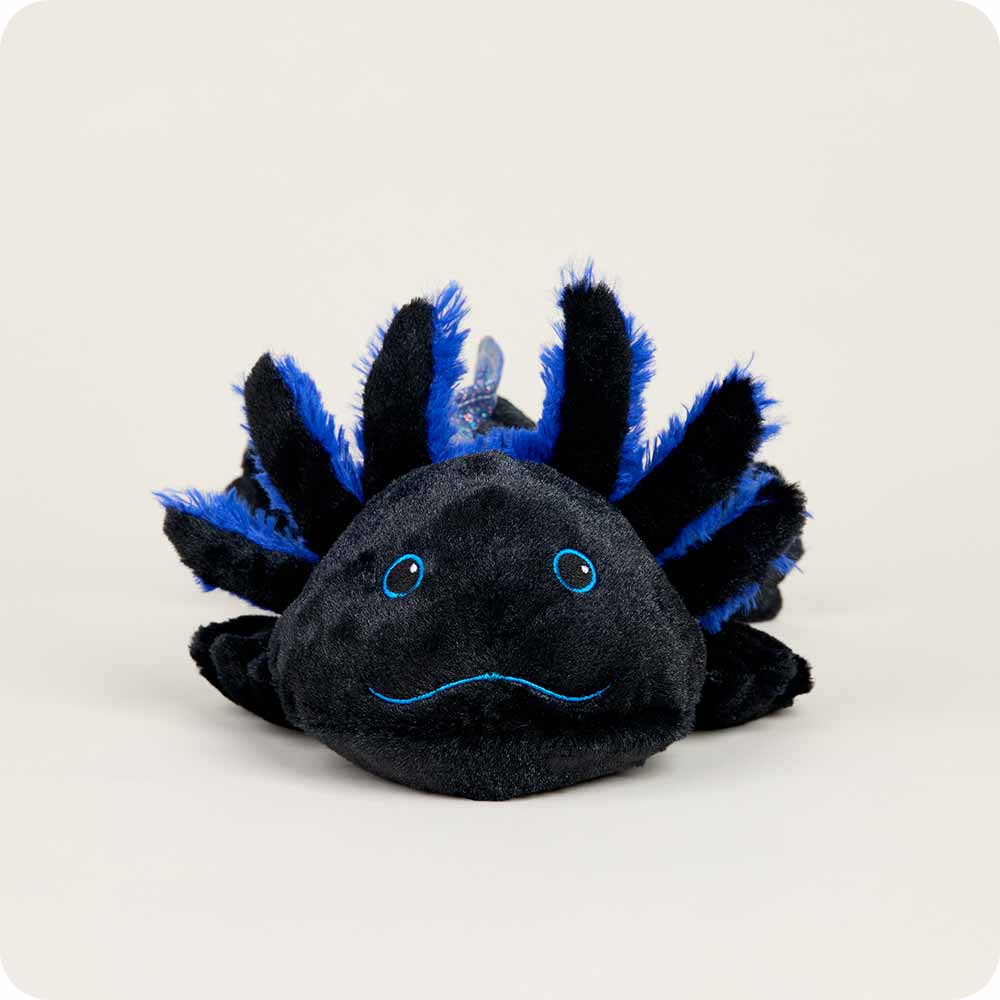 Black Axolotl Warmies - Adorable Plush Heating Pad for Kids & Adults | Perfect for Stress Relief, Anxiety Comfort & Cold Weather Warmth | Microwaveable Heat Therapy Stuffed Animal for Home, Office & Travel Use