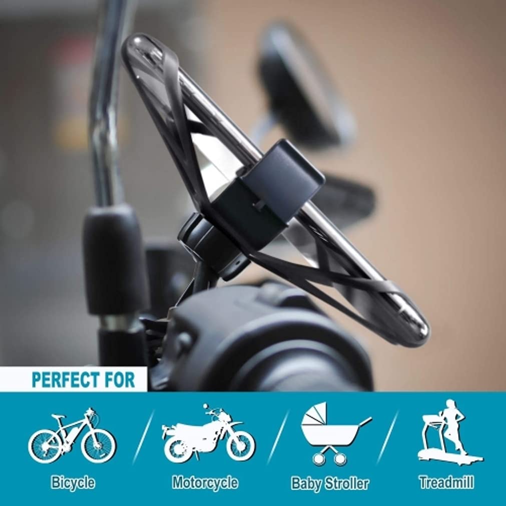 Shockproof Bike Phone Mount for Samsung Galaxy S24/S23/S22/S21/S20/FE/Plus/Ultra - Non-Slip Silicone Handlebar Holder for Cycling, Commuting & Outdoor Adventures