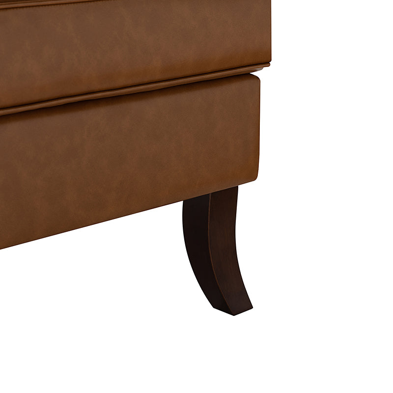 Mid Century Modern Vegan Leather Accent Armchair - Aurelia Stylish Lounge Chair for Living Room, Office & Reading Nook