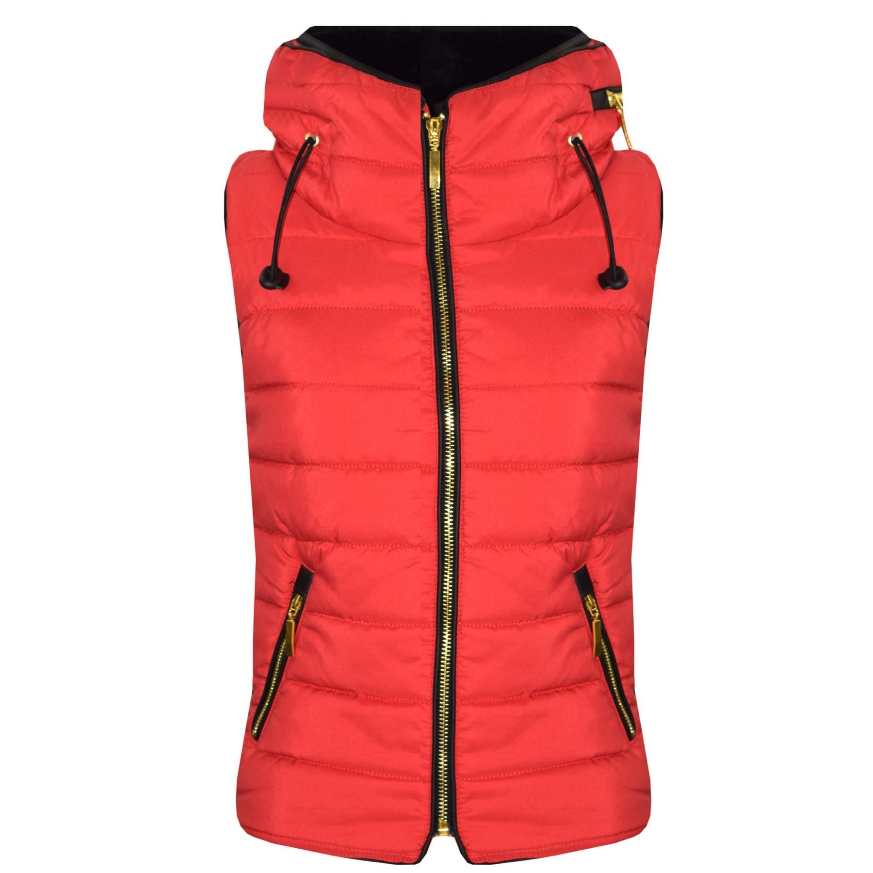 Girls' Red Puffer Vest with Hood - Sleeveless Quilted Body Warmer Jacket for Kids | Winter Outdoor Play & School Wear