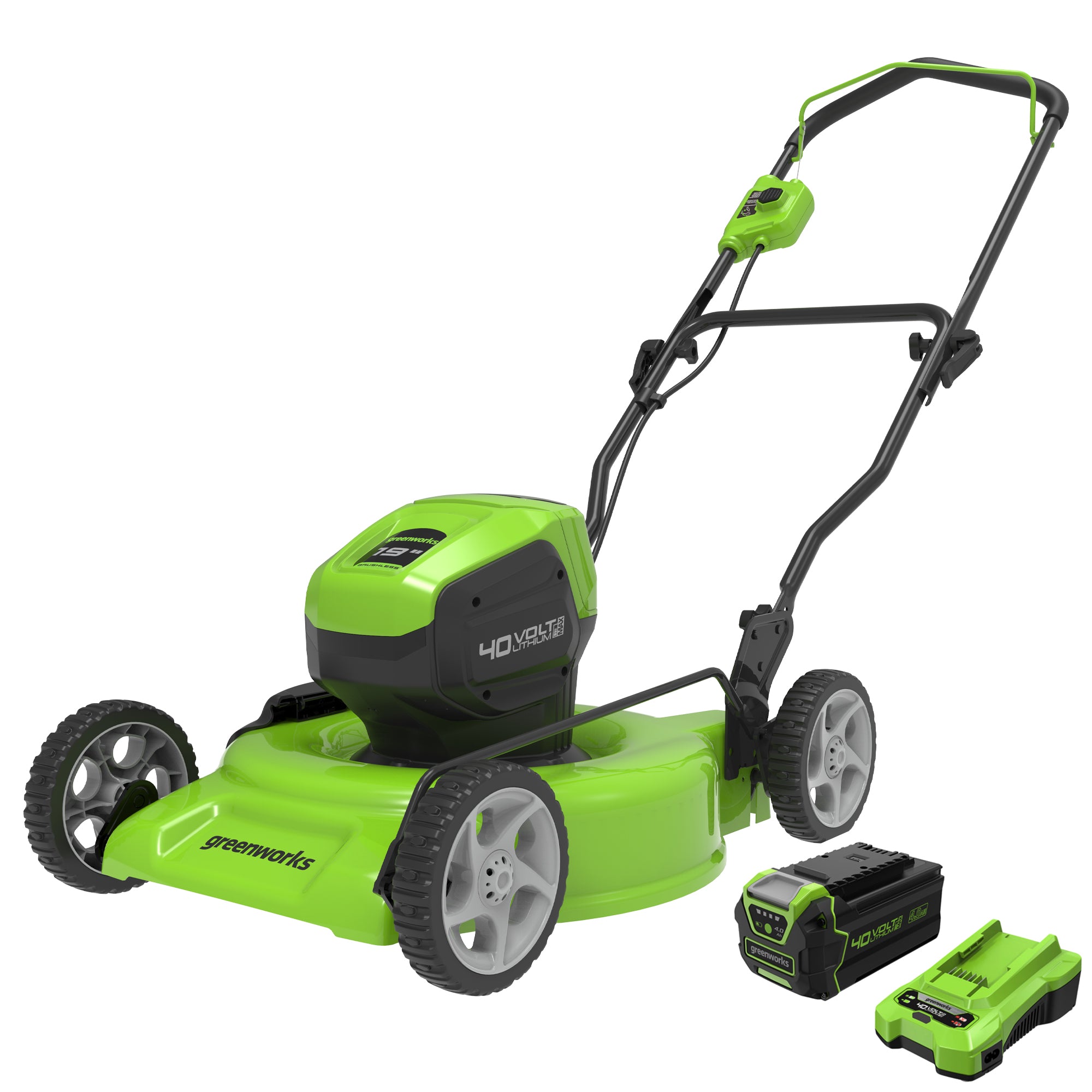 40V 19-Inch Cordless Battery Push Lawn Mower with 4.0Ah USB Battery & Fast Charger - Perfect for Small to Medium Yards, Eco-Friendly Grass Cutting
