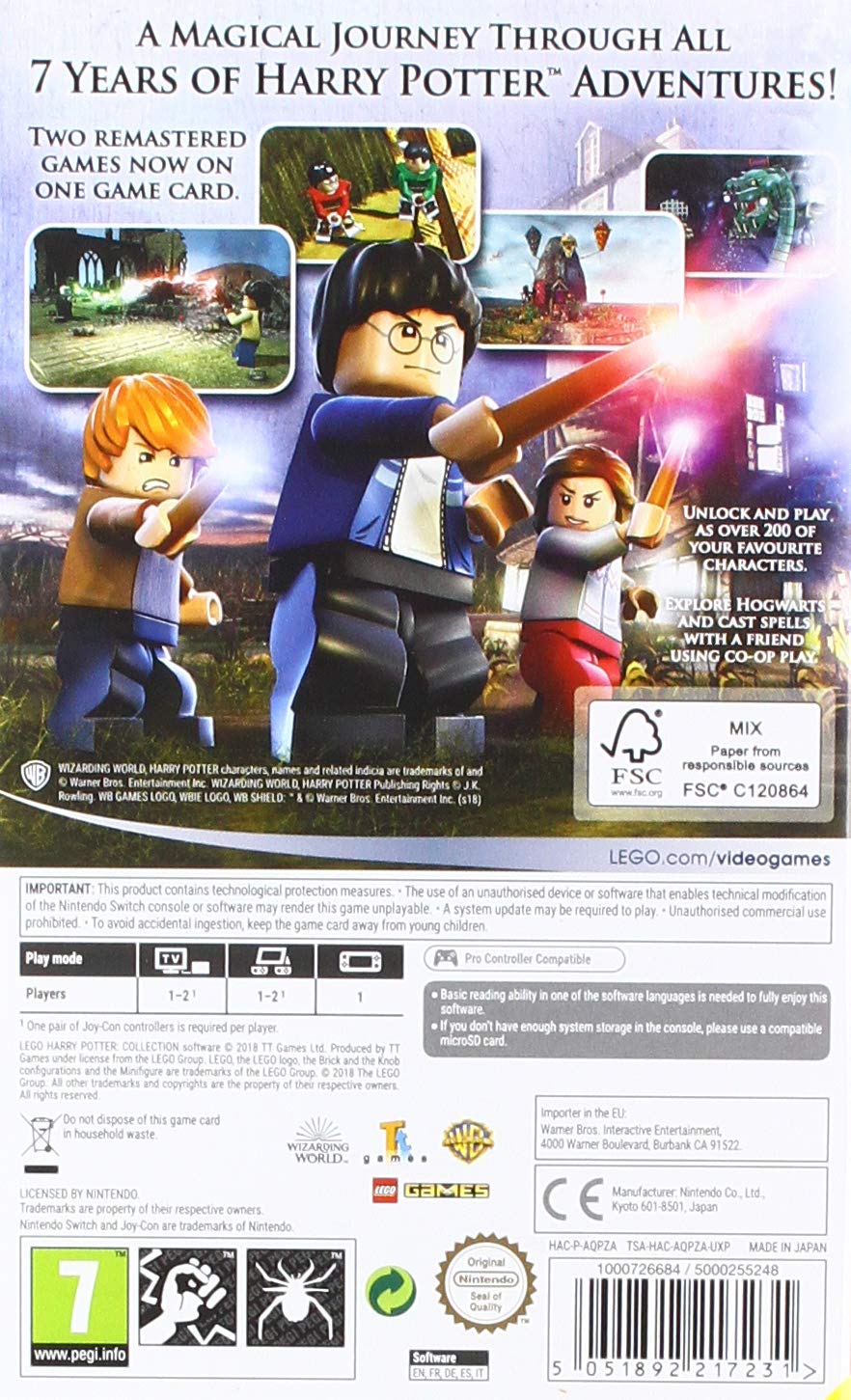 LEGO Harry Potter Collection for Nintendo Switch - Warner Brothers Video Game | Magical Adventure for Kids & Adults | Perfect for Family Game Nights & Harry Potter Fans