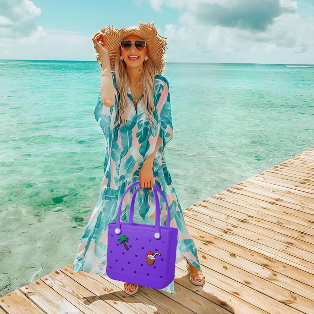 Waterproof & Sandproof Beach Tote Bag for Women - Lightweight, Washable Travel Handbag for Pool, Vacation & Outdoor Activities