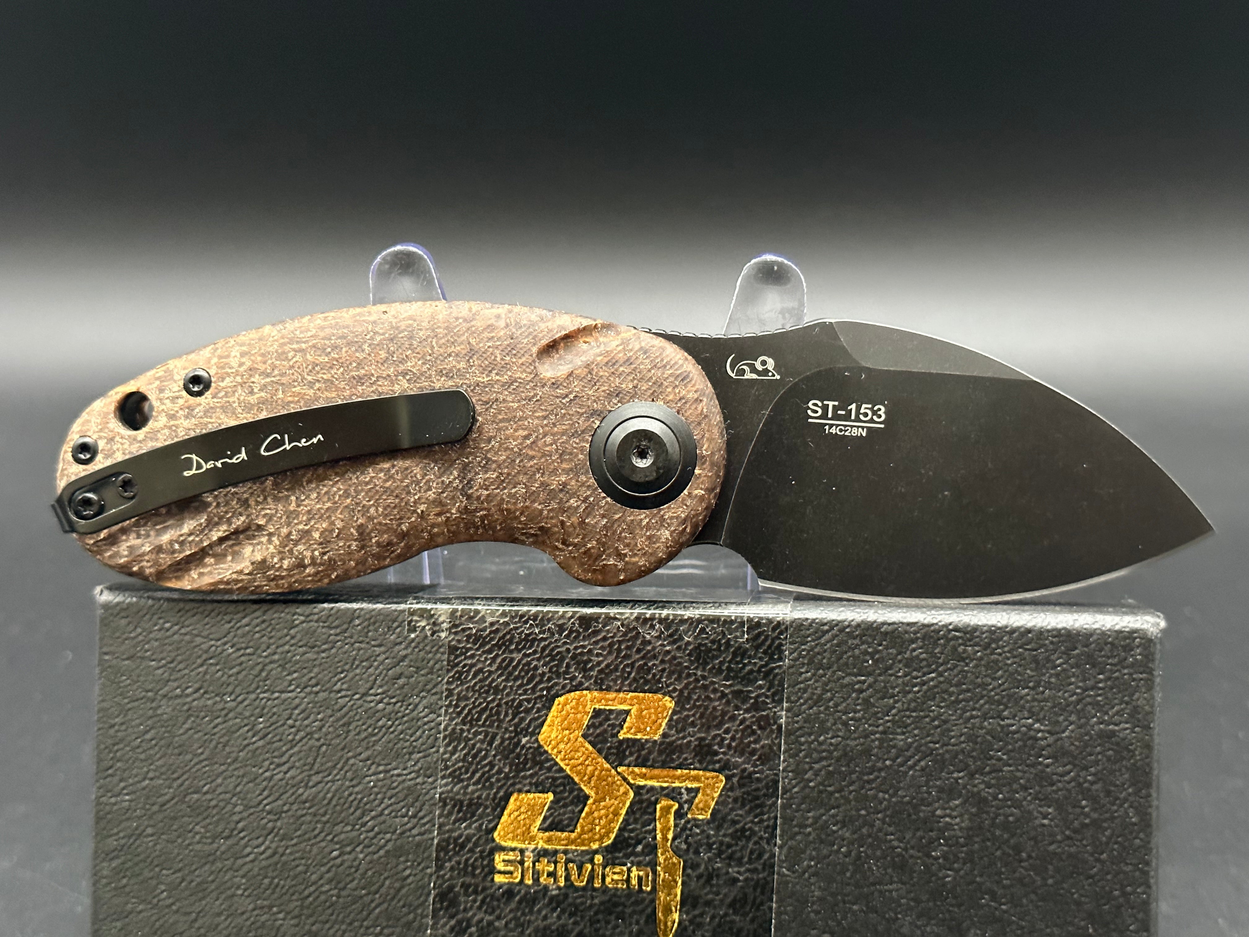 Sitivien ST153 14C28N Steel Folding Knife with Micarta Handle - Chinese Zodiac Series | EDC Pocket Knife for Camping, Hiking & Outdoor Adventures