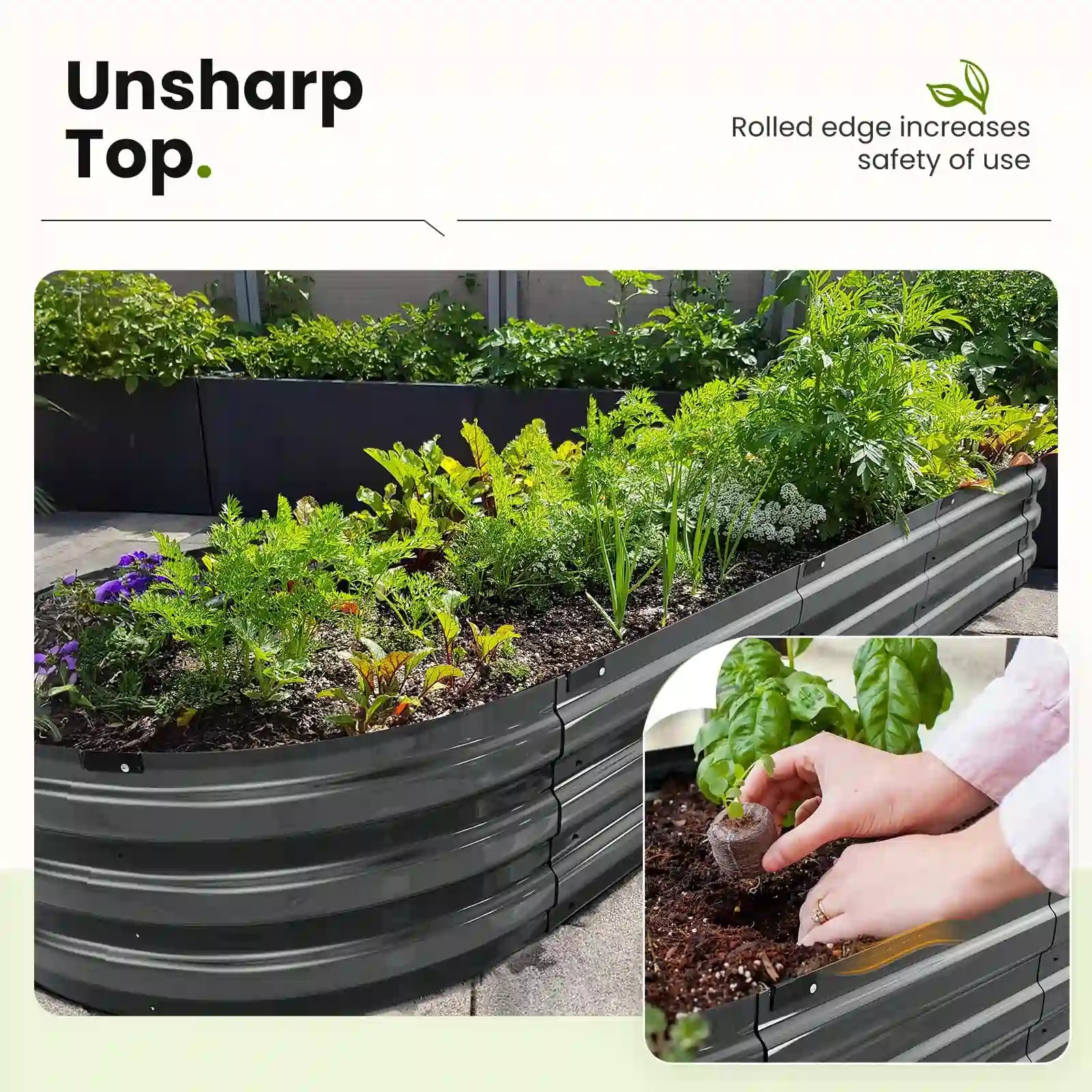 Sturdy Screwless Raised Garden Bed Kit - Easy Assembly Elevated Planter Box for Vegetables, Flowers & Herbs - Perfect for Backyard, Patio & Urban Gardening